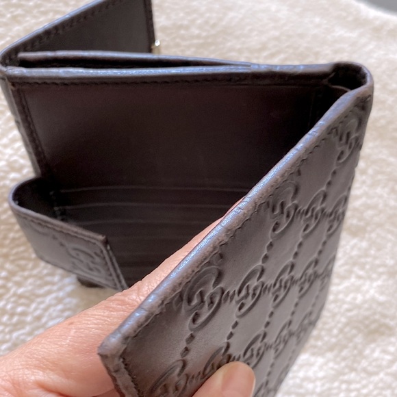 🤎 GUCCI Women’s Medium Leather Wallet Dark Brown - Picture 10 of 13